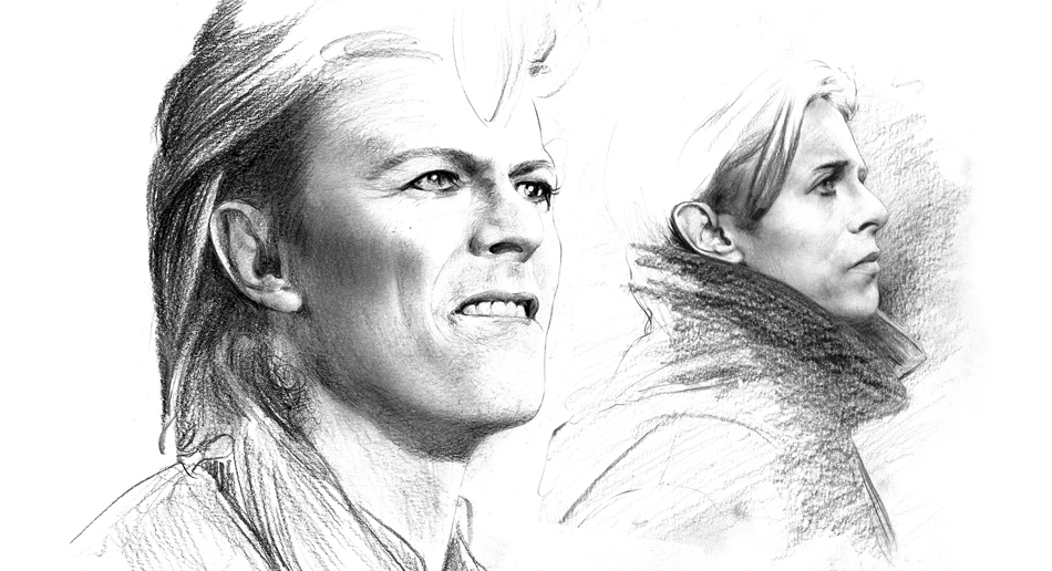 portrettekening David Bowie