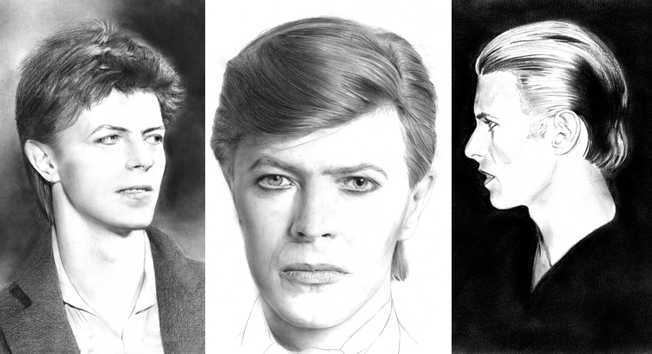 portrettekening Bowie